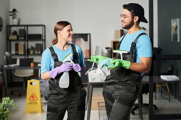 colleagues working team cleaning service 274679 58002